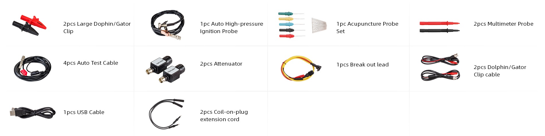 Foxwell OS100 Oscilloscope Kit Includes:
