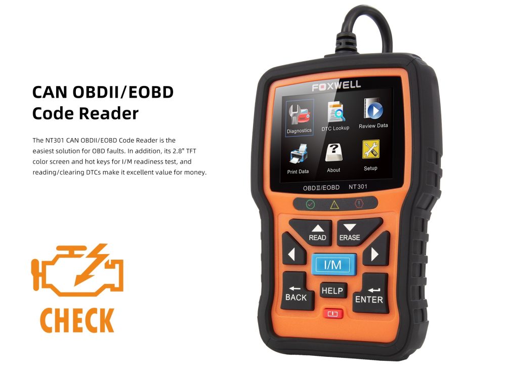 Foxwell NT301 CAN OBDII/EOBD Engine Code Reader
