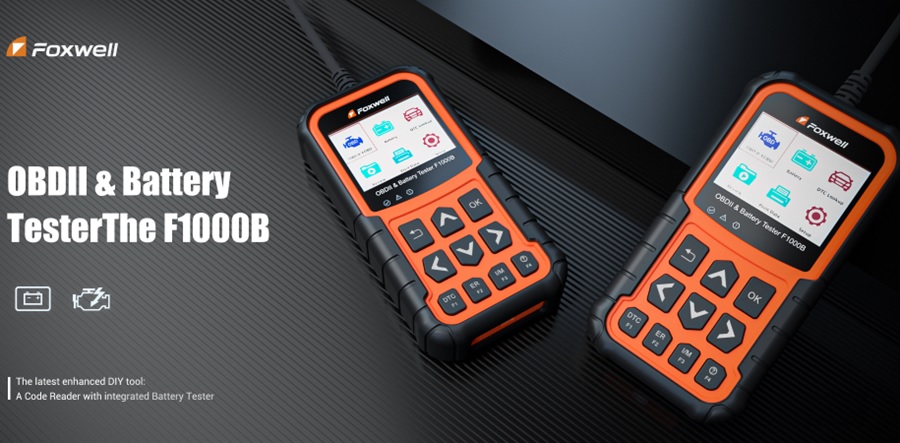 Foxwell F1000B OBDII Scanner & Battery Tester
