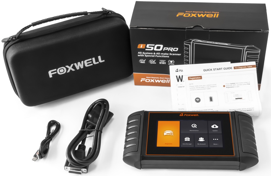 Foxwell i50 Pro All-System Scanner with Special Functions Package List