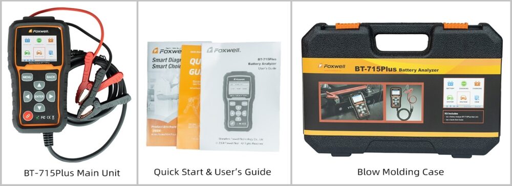 Foxwell BT715Plus package list