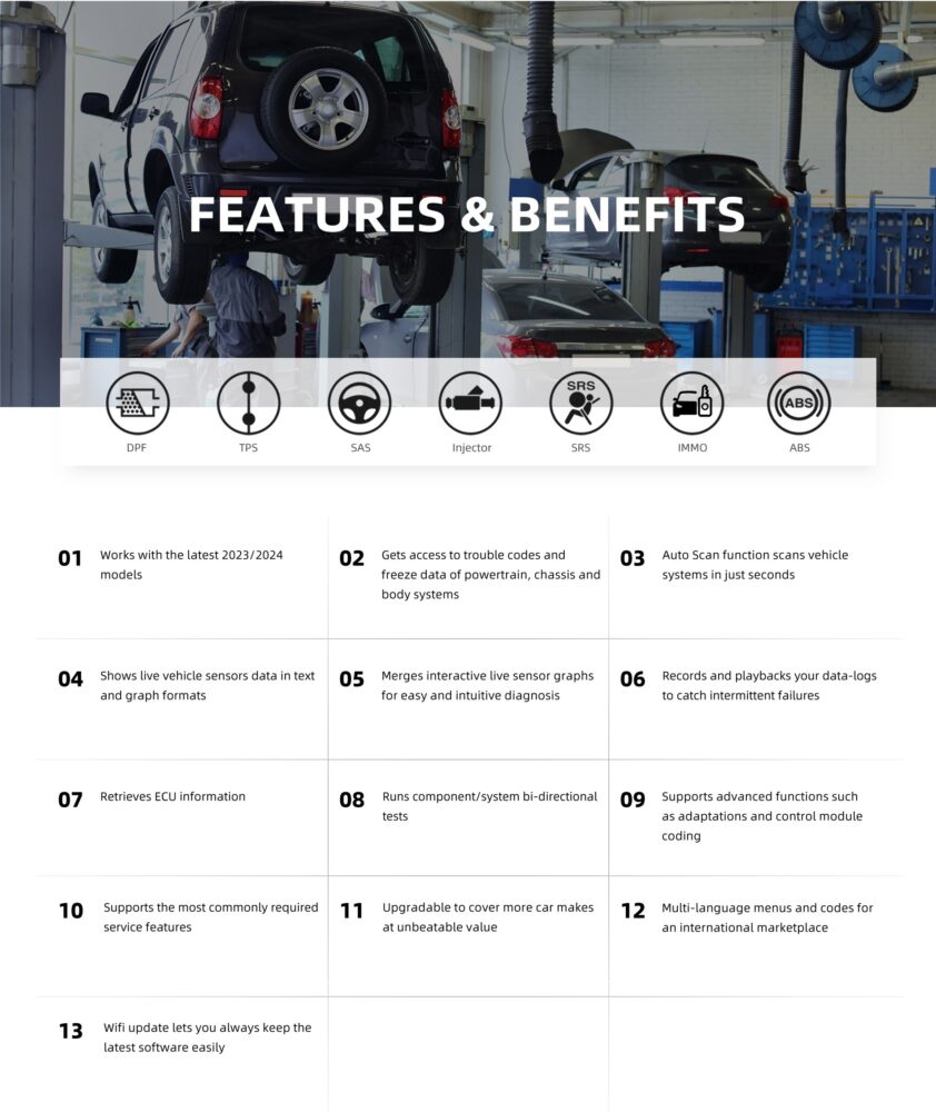 Foxwell NT530Plus One Brand Multi-System Scanner Wi-Fi Version Features