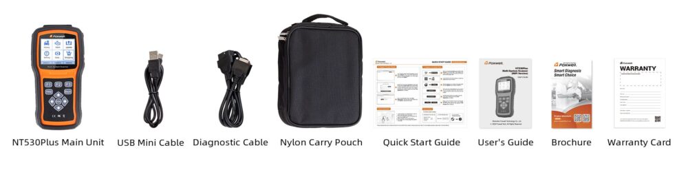 Foxwell NT530Plus One Brand Multi-System Scanner Wi-Fi Version Package List