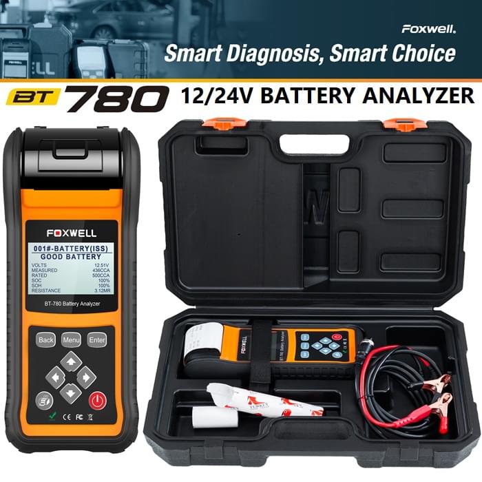 Foxwell BT780 Battery Analyzer with Built-in Thermal Printer - Image 3