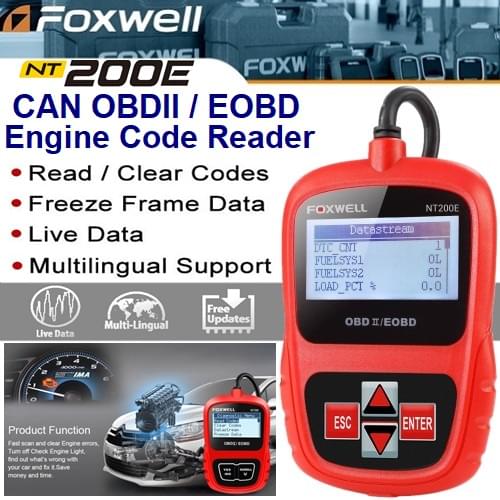 Foxwell NT200E CAN OBDII/EOBD Engine Code Reader