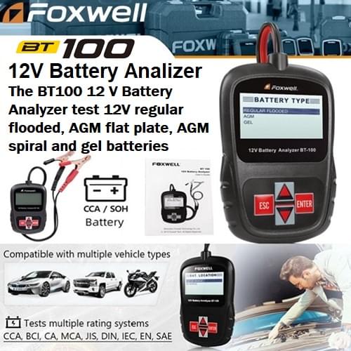 Foxwell BT100 Battery Analyzer 12Volt