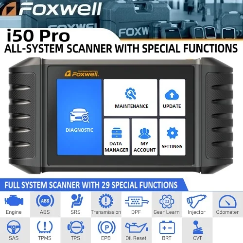 E-Control ＋FULL SCAN SYSTEM セット Foxwell i50 Pro All-System Scanner with Special Functions